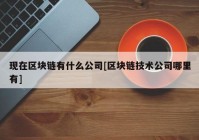 现在区块链有什么公司[区块链技术公司哪里有]